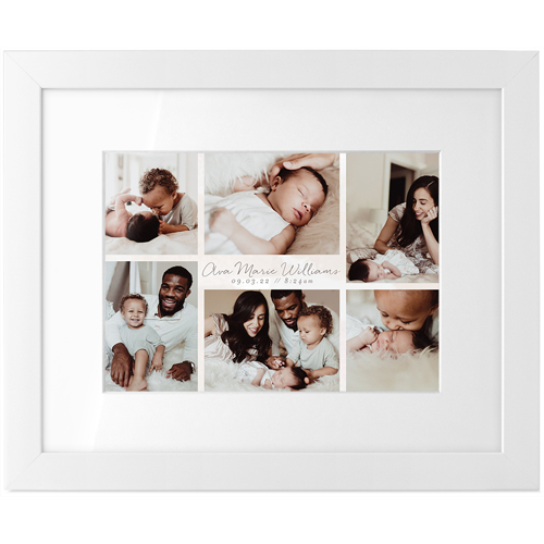 Text Gallery of Six Tabletop Framed Prints, White, White, 5x7, Multicolor, multi