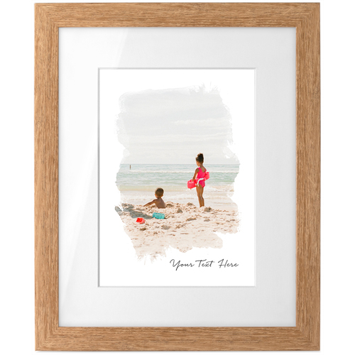 Brushstrokes Tabletop Framed Prints, Natural, White, 5x7, White