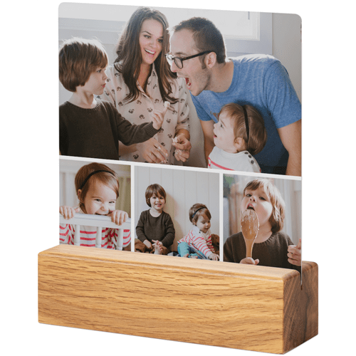 Hero Gallery of Four Tabletop Metal Prints, 5x5, Natural, Multicolor