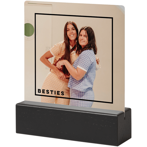 Simple Border Tabletop Metal Prints, 5x5, Black, Black, black