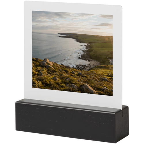 Framed Landscape Gallery Tabletop Metal Prints, 5x5, Black, Multicolor