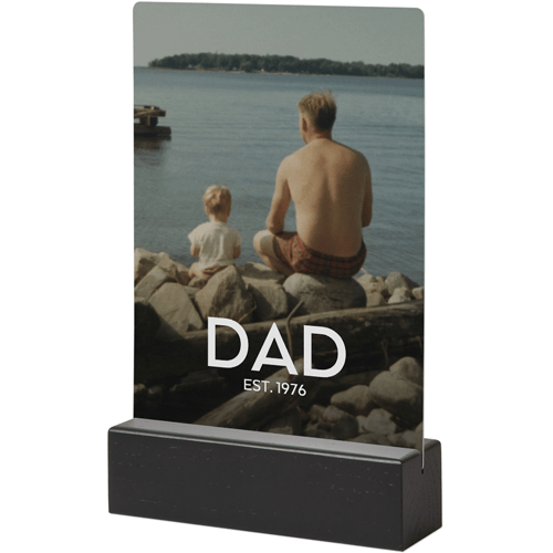 Bold Dad Tabletop Metal Prints, 5x7, Black, White