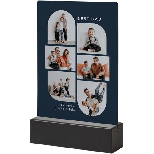 Rounded Edges Tabletop Metal Prints, 5x7, Black, Black, silhouette