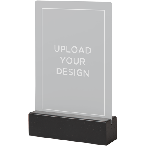 Upload Your Own Design Portrait Tabletop Metal Prints, 5x7, Black, Multicolor