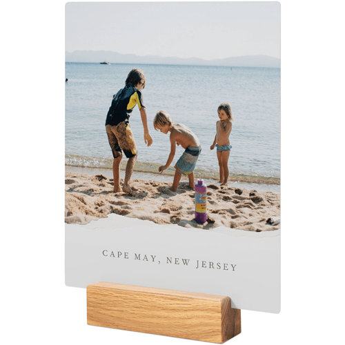 Textured Paper Tabletop Metal Prints, 8x10, Natural, White, white