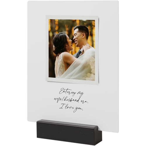 Sentimental Note Tabletop Metal Prints, 8x10, Black, White