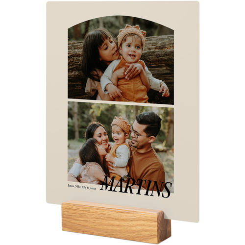Stacked Arch Collage Tabletop Metal Prints, 8x10, Natural, Beige