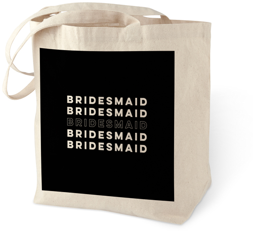 Bridesmaid Repeat Cotton Tote Bag, Multicolor