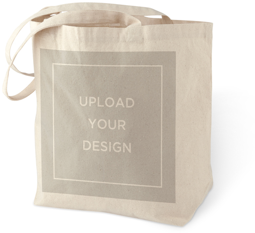 Upload Your Own Design Cotton Tote Bag, Multicolor