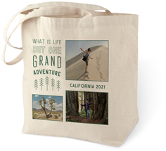 grand adventure awaits cotton tote bag