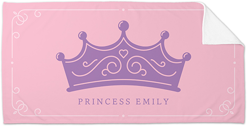 Princess Crown Towel, Pink