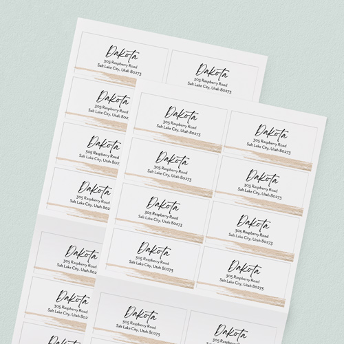 Brushed Outline Address Label by Simplyput Tiny Prints