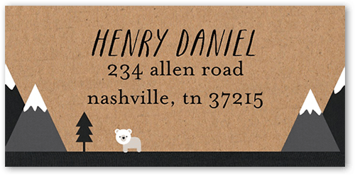 Mountain Peaks Boy Address Label by Ann Kelle Tiny Prints