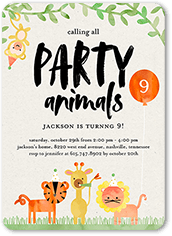 Animal Birthday Invitations | Tiny Prints