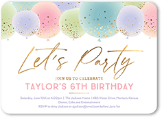 Custom birthday shop invitations