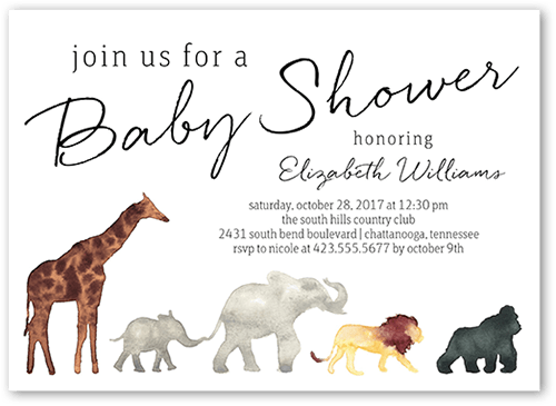 tiny prints baby shower invitations