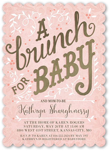 baby and brunch invitations