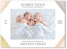 Shutterfly twin hot sale birth announcements