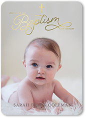 Personalised Geometric Boy or Girl Christening Baptism Invitations Invites