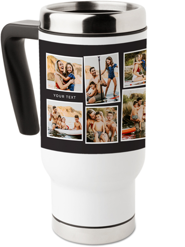 Tilt Frames Travel Mug with Handle, 17oz, Gray