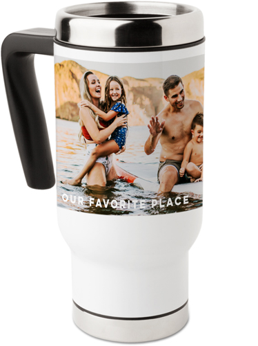 Photo Gallery Travel Mug with Handle, 17oz, Multicolor
