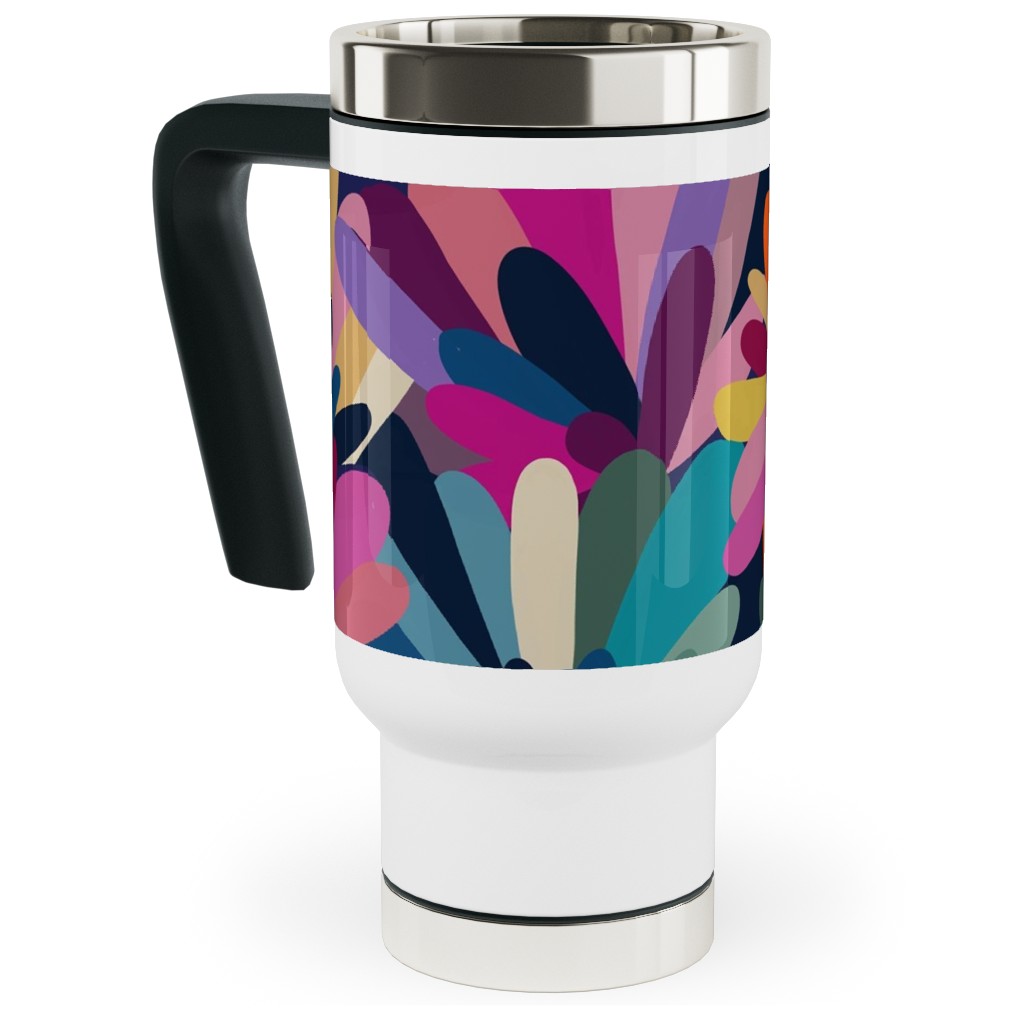 It's a Petal Celebration - Multi Travel Mug with Handle, 17oz, Multicolor
