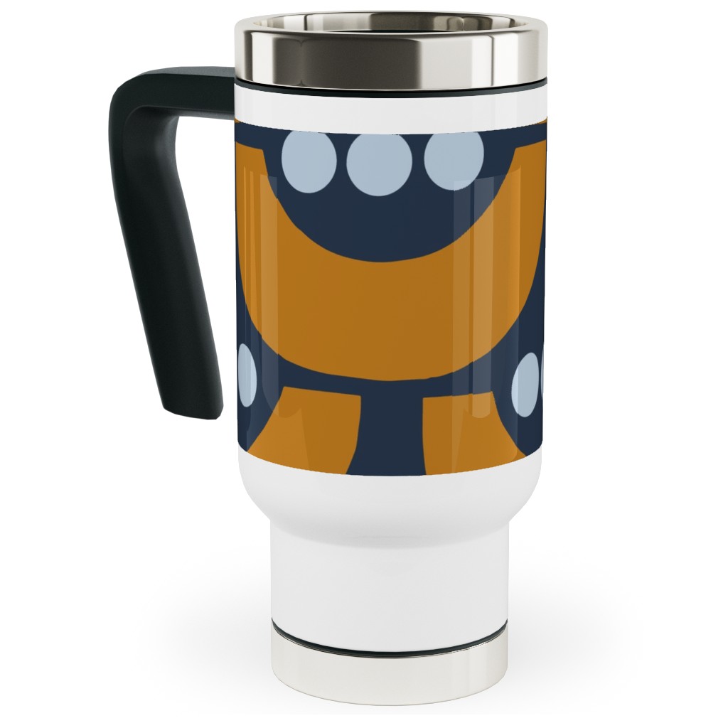 Tulip Travel Mug with Handle, 17oz, Blue, Navy