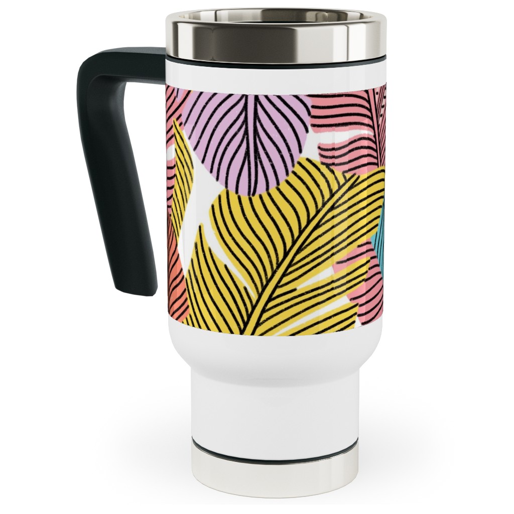 Always on the Bright Side - Multi Travel Mug with Handle, 17oz, Multicolor