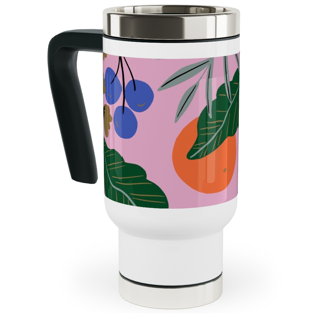 Tropic of Clementine - Multi Travel Mug with Handle, 17oz, Multicolor