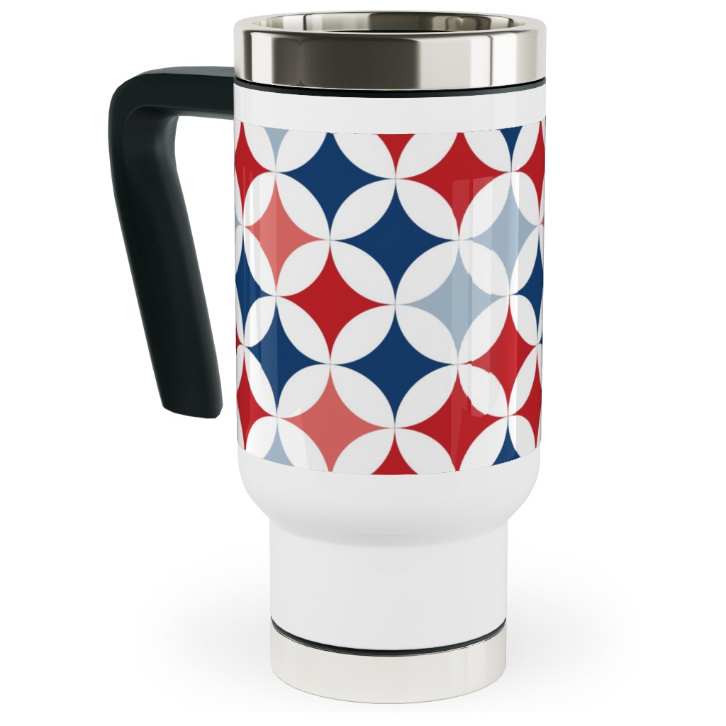 American Diamonds - Multi Travel Mug with Handle, 17oz, Multicolor