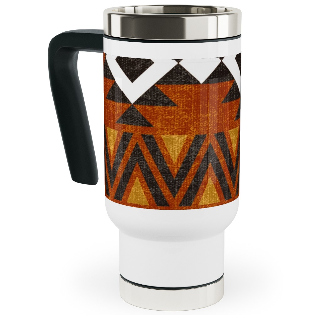 Modern Desert - Rust Travel Mug with Handle, 17oz, Orange