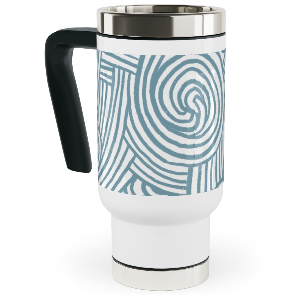 Kahuna Travel Mug with Handle, 17oz, Blue, True Blue
