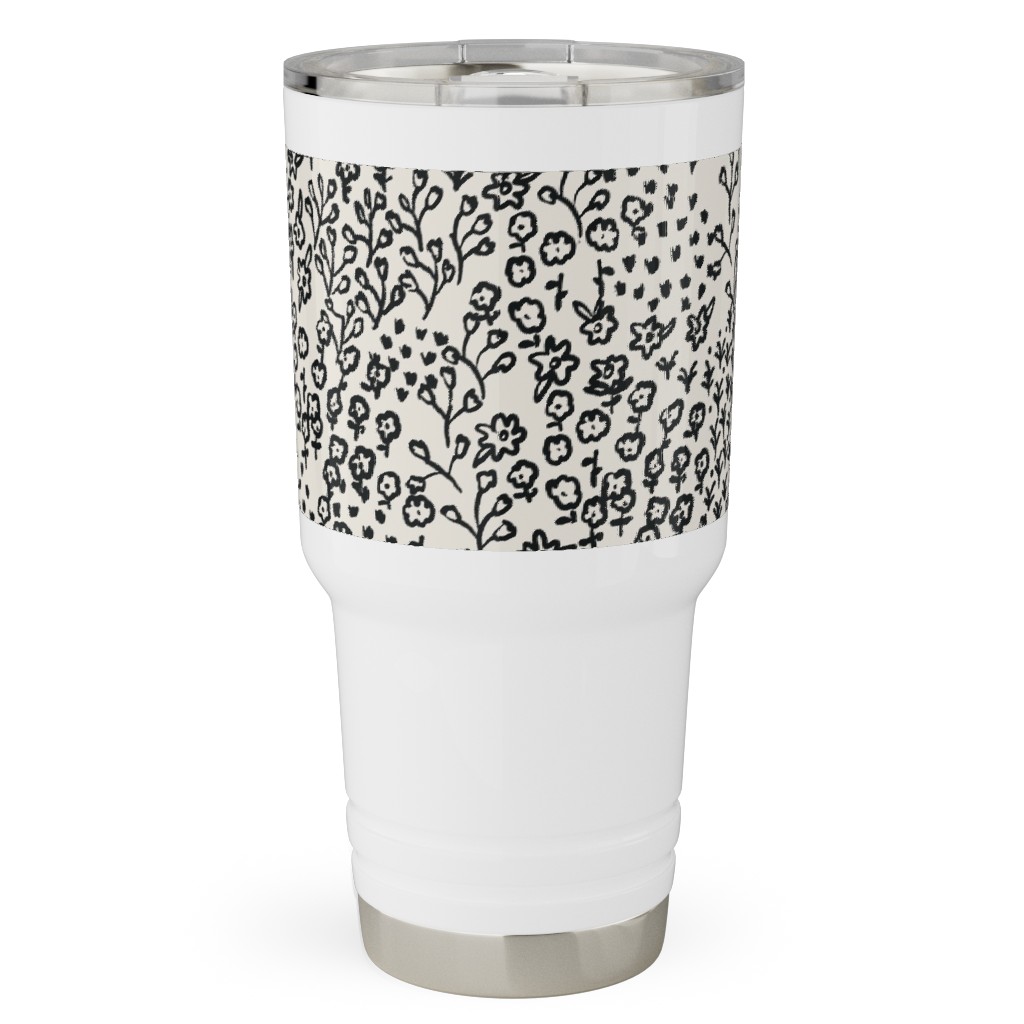 La Ville Meadow - Black Travel Tumbler, 30oz, Black, Black