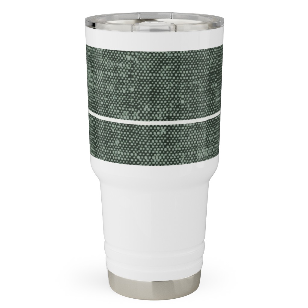 Farmhouse Stripes - Restoration Green Travel Tumbler, 30oz, Green, Classic Green