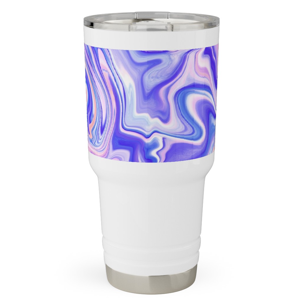 Love Spell Marble - Purple Coral Pink Travel Tumbler, 30oz, Purple