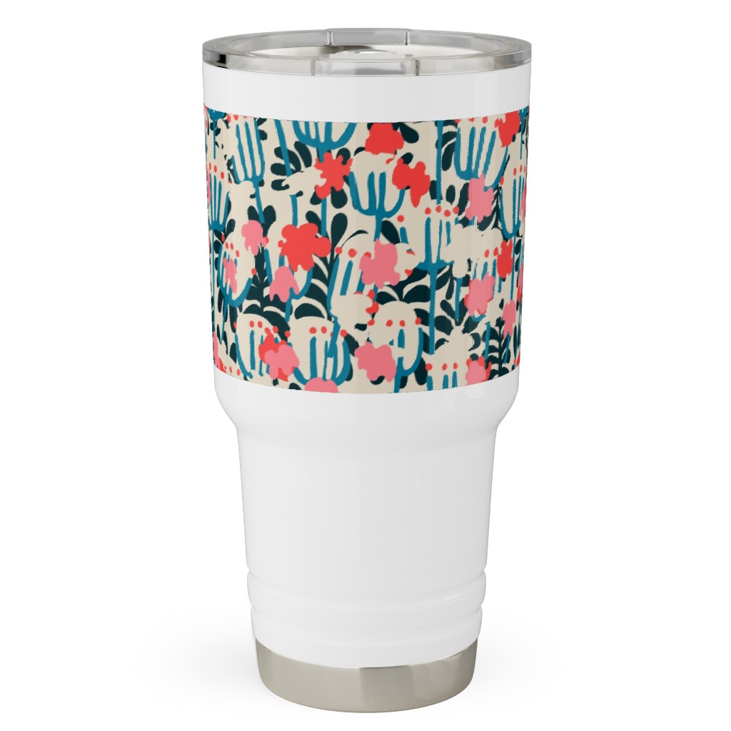 Bazaar Cosmic Blossom - Multi Travel Tumbler, 30oz, Pink