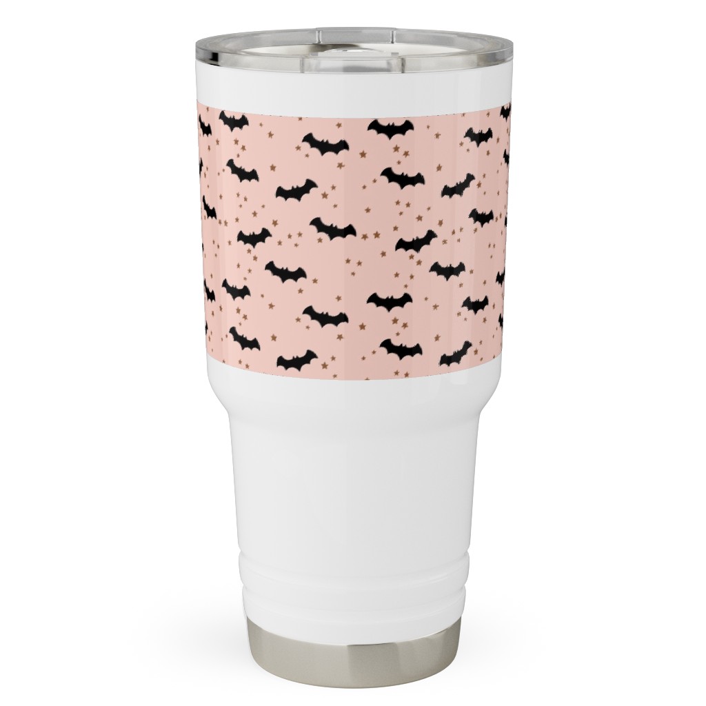 Twinkle Bats - Pink Travel Tumbler, 30oz, Pink