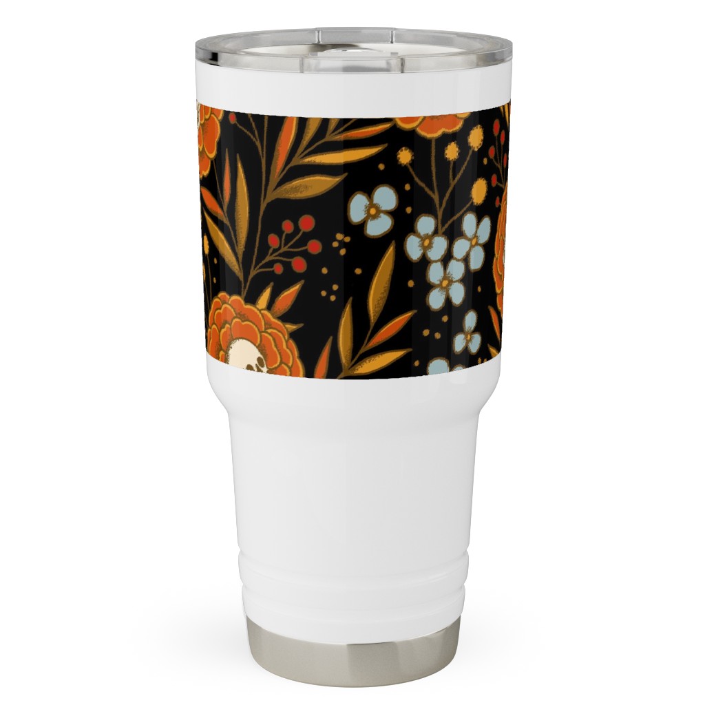 Halloween Floral - Multi Travel Tumbler, 30oz, Multicolor