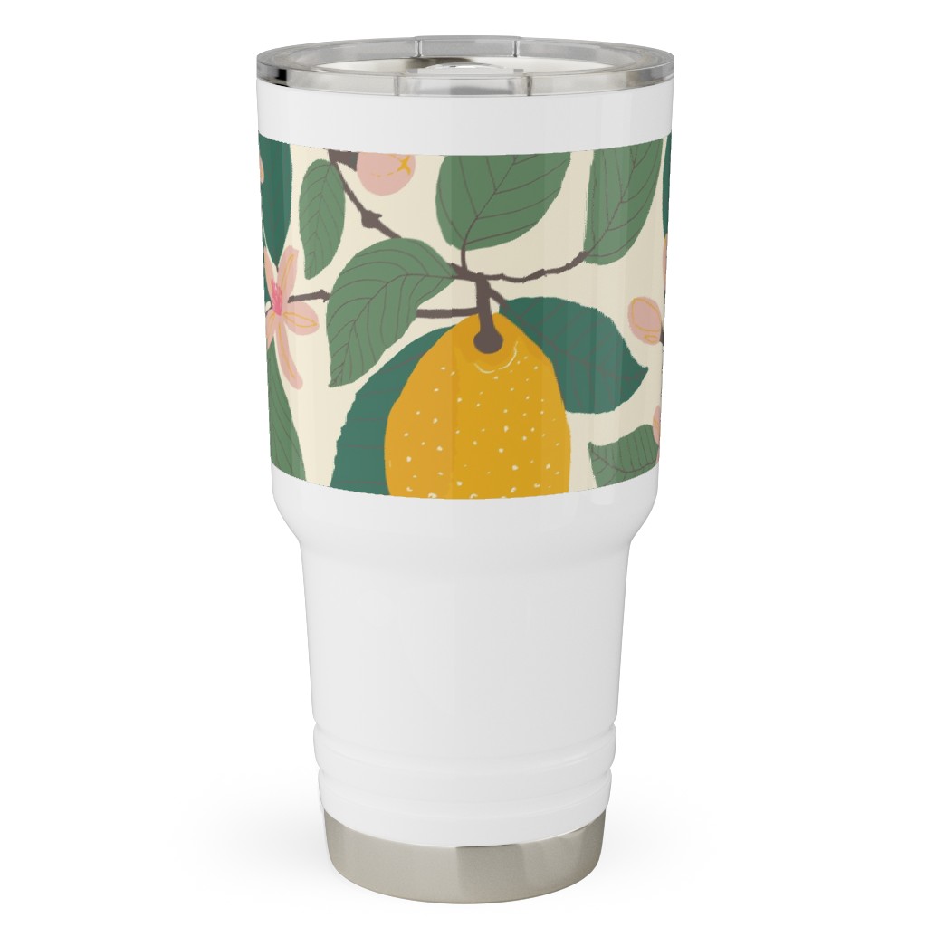 Lemon Tree - Yellow Travel Tumbler, 30oz, Yellow