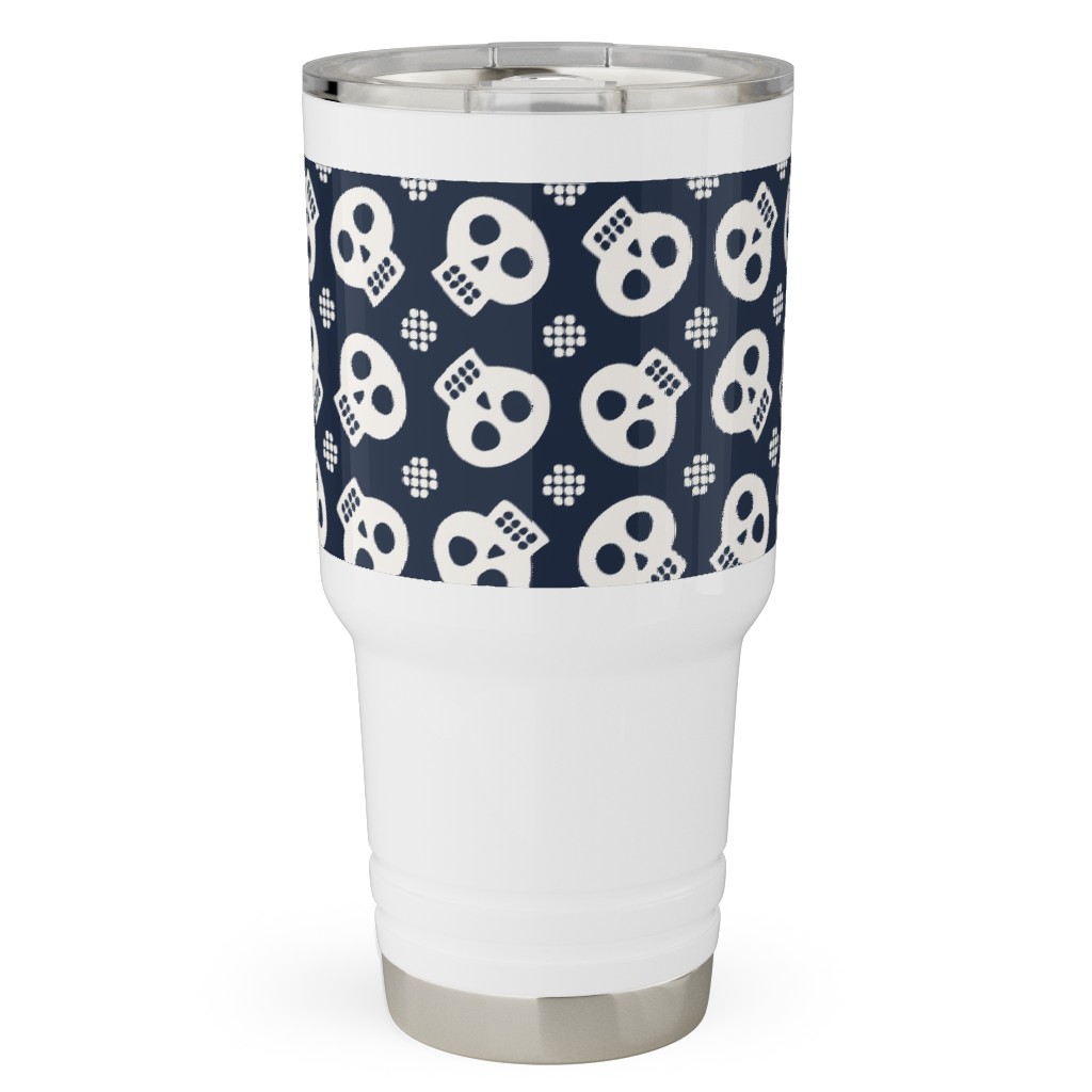 Halloween Skulls Travel Tumbler, 30oz, Black