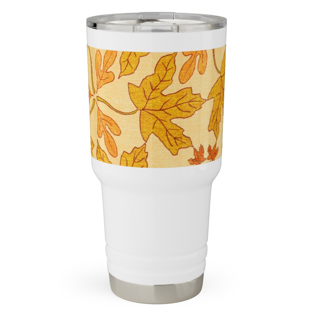 Autumn Leaf Kaleidoscope Travel Tumbler, 30oz, Orange, Orange
