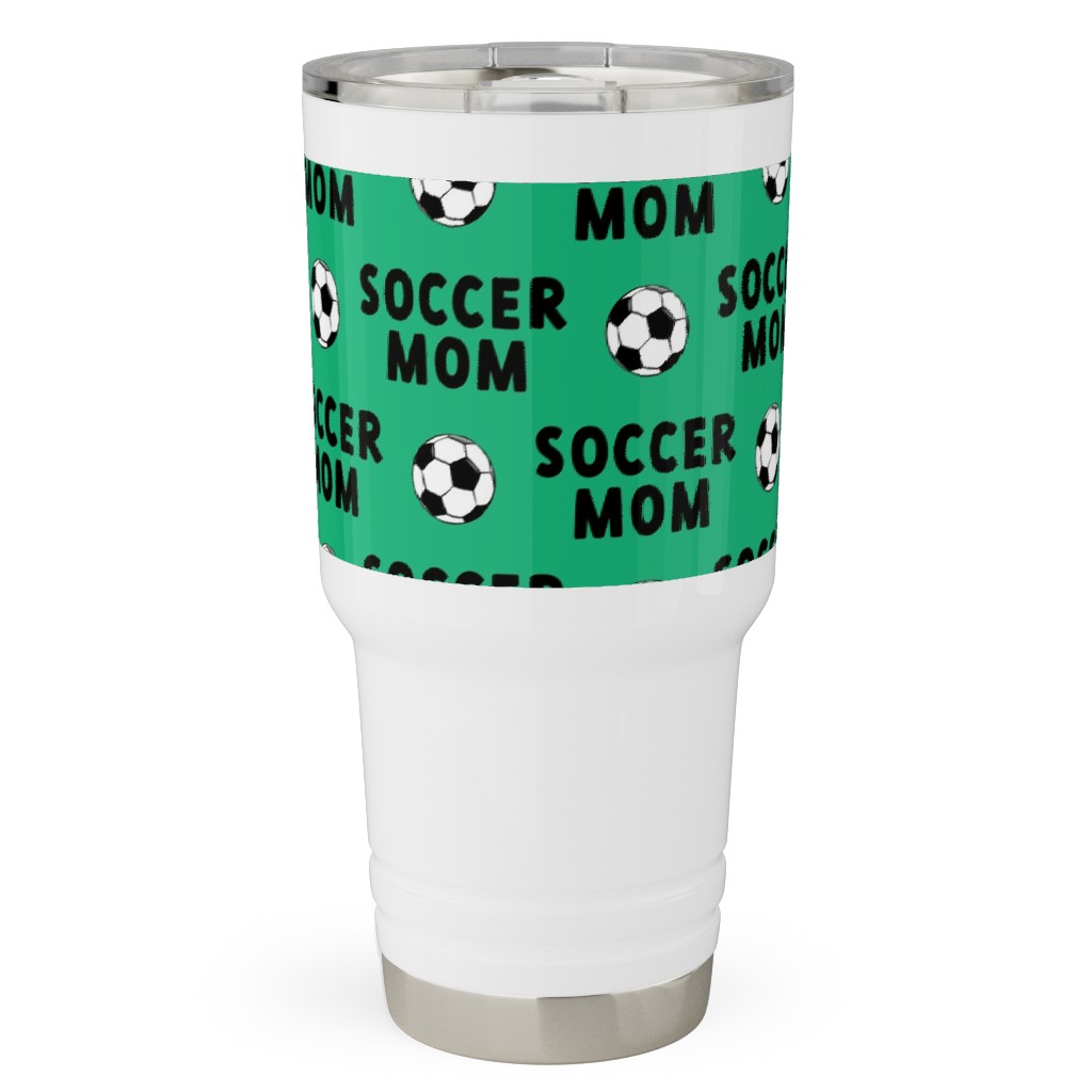 Soccer Mom - Green Travel Tumbler, 30oz, Green