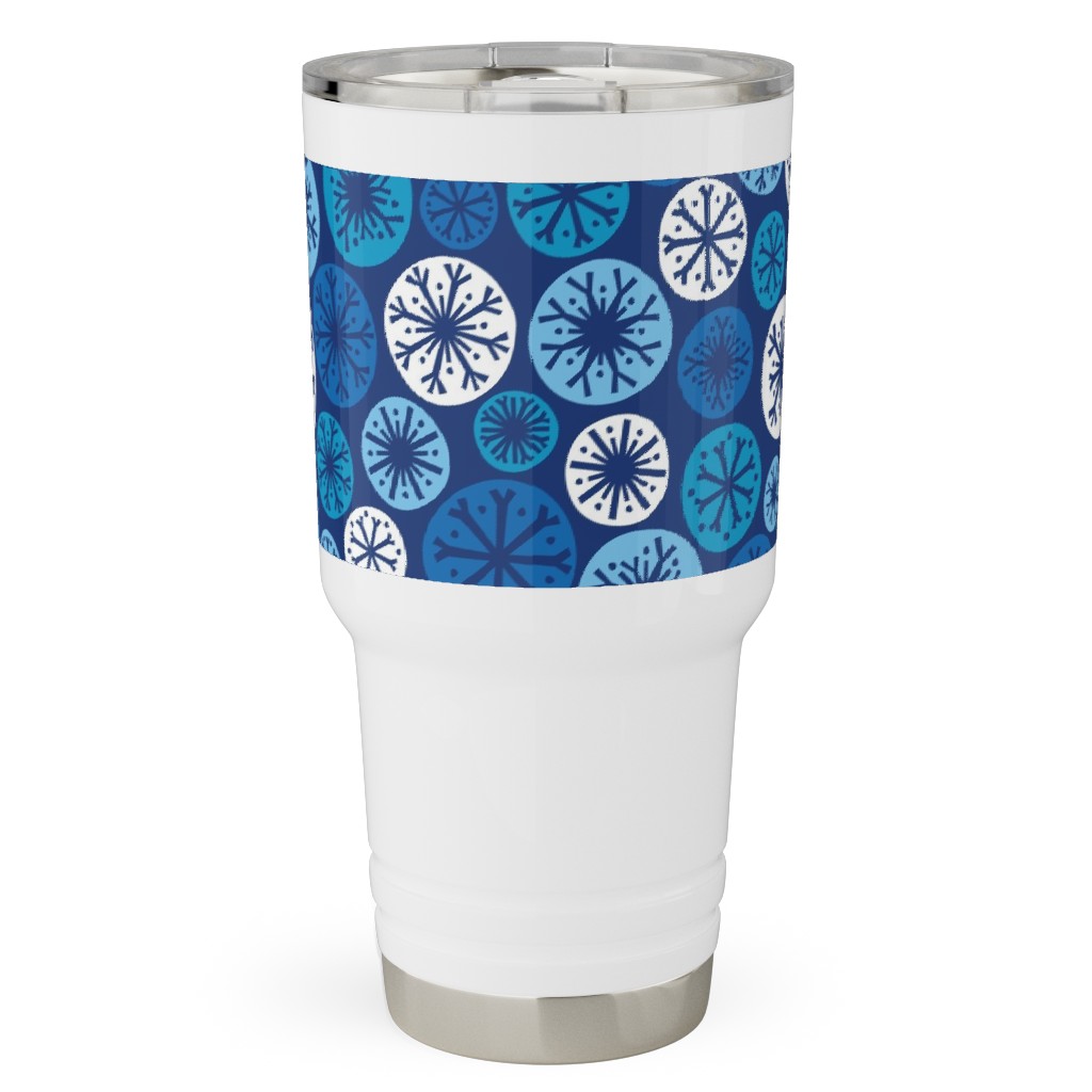 Snow Daze Travel Tumbler, 30oz, Blue, Blue Yonder