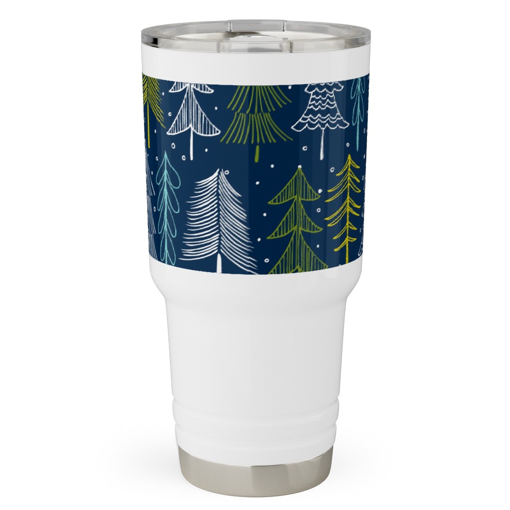 Oh' Christmas Tree Travel Tumbler, 30oz, Blue