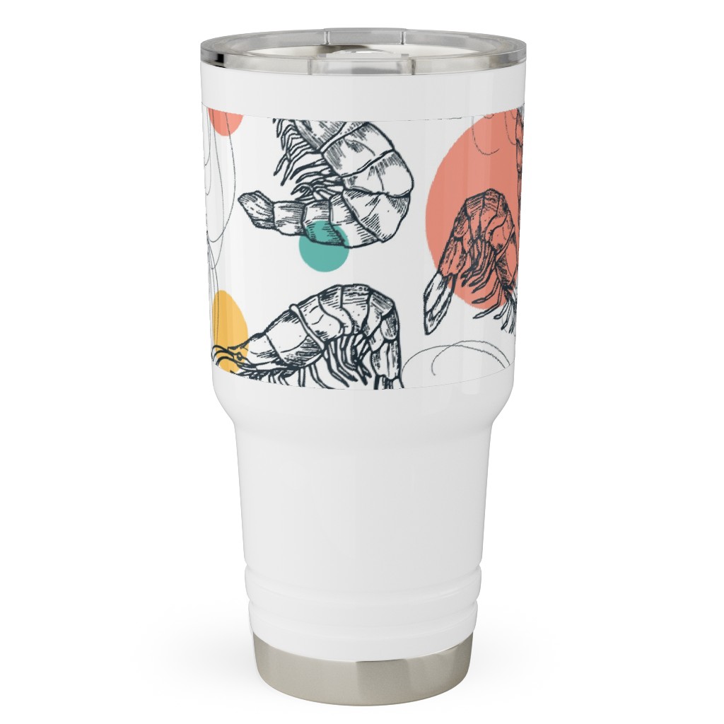 Fun Shrimp - Multi Travel Tumbler, 30oz, Multicolor