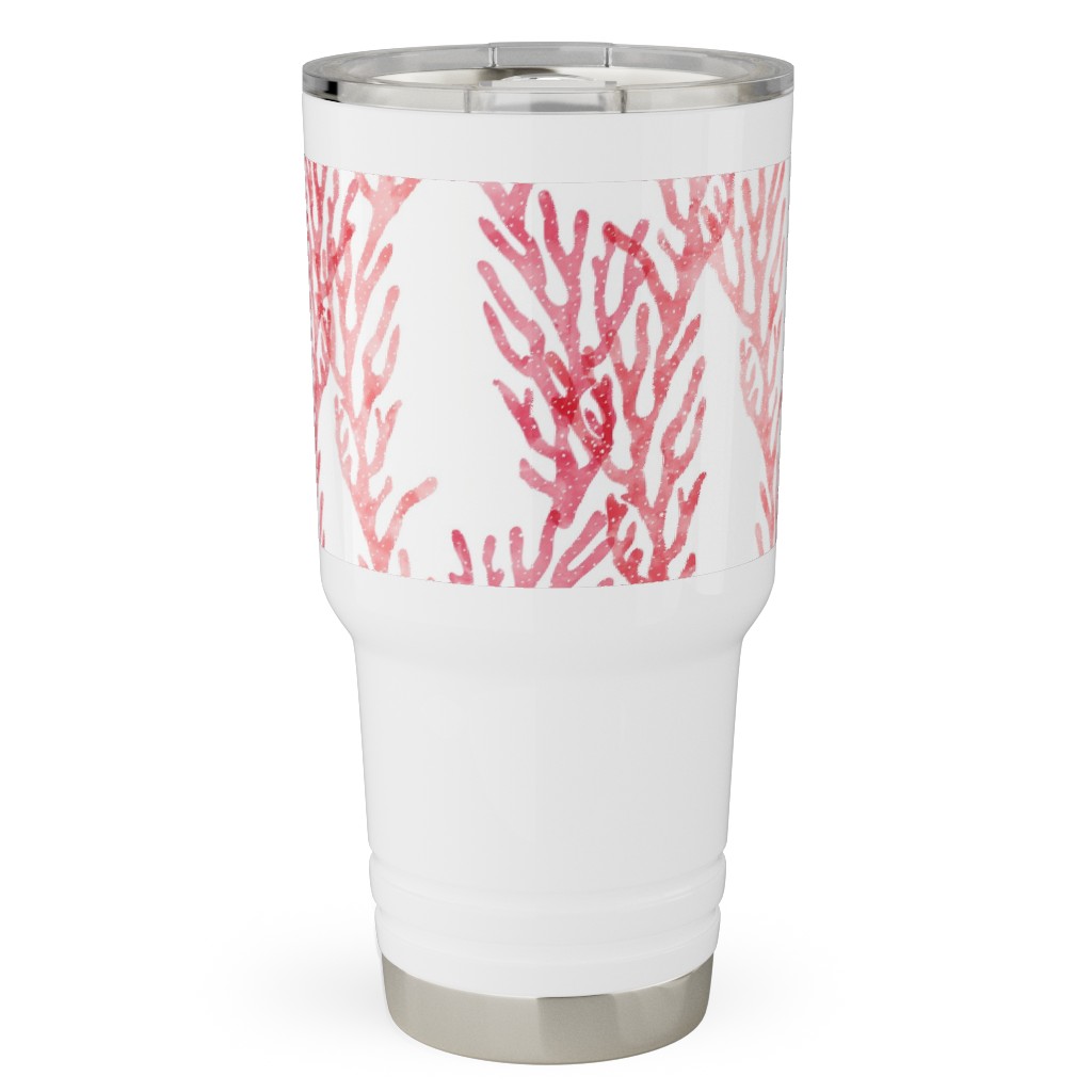 Coral - Pink Travel Tumbler, 30oz, Pink