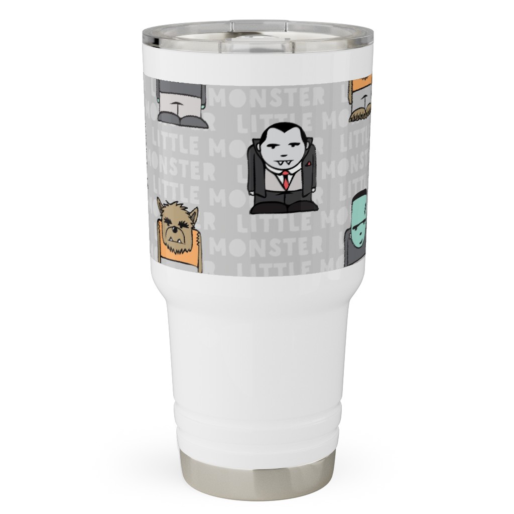 Little Monster - Gray Travel Tumbler, 30oz, Gray