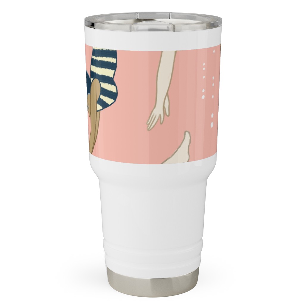 Lady Divers - Pink Travel Tumbler, 30oz, Pink