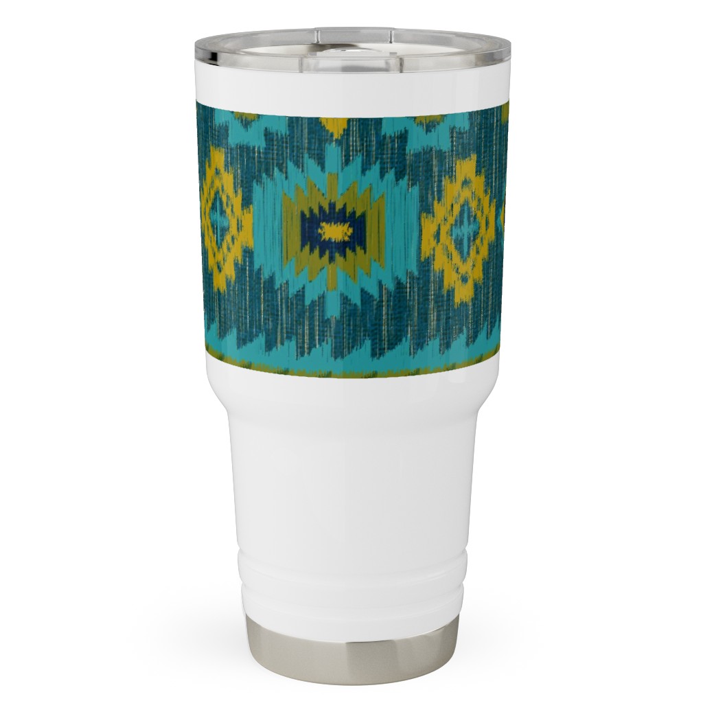 Kilim - Ocean Tones Travel Tumbler, 30oz, Green