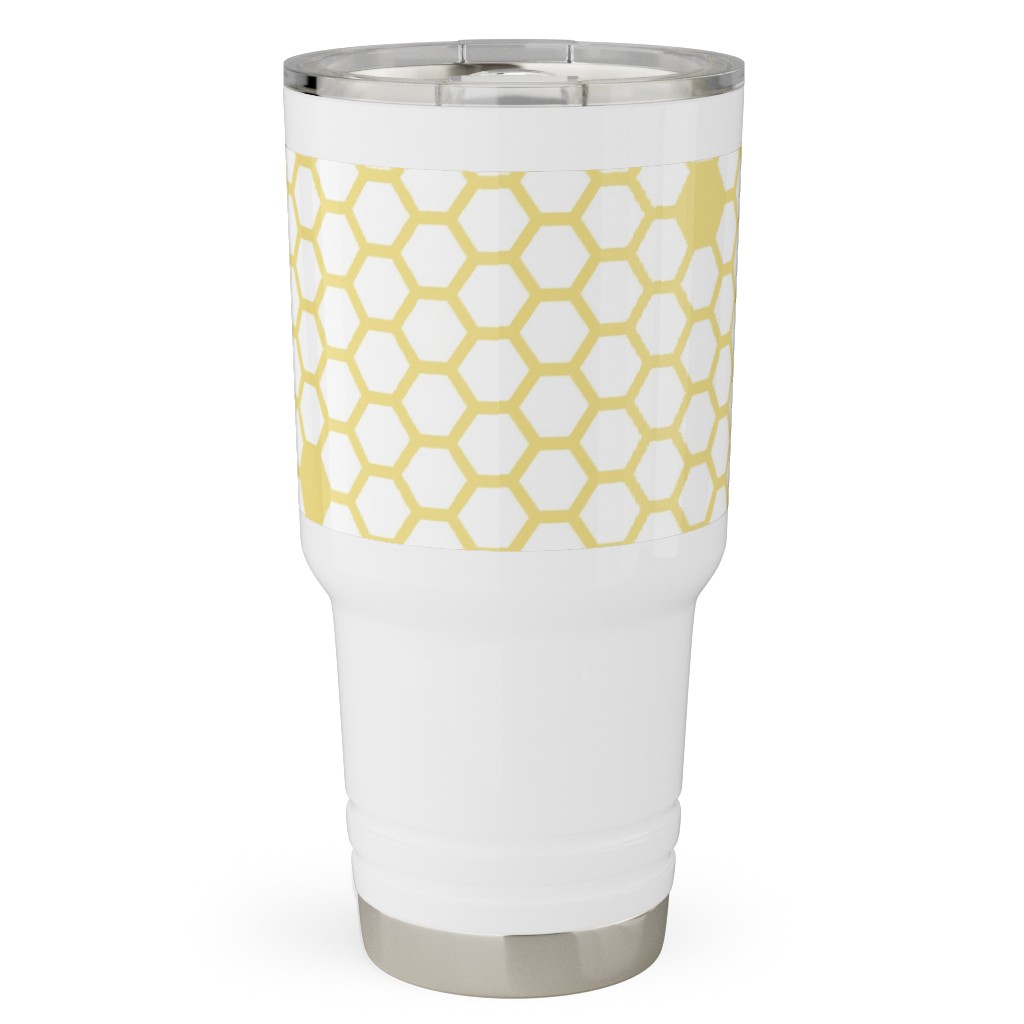 Honeycomb - Sugared Spring - Yellow Travel Tumbler, 30oz, Yellow